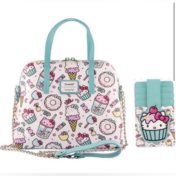 NWT Loungefly HELLO KITTY Sanrio SWEET TREATS Card Wallet Cosplay New - Picture 3 of 4